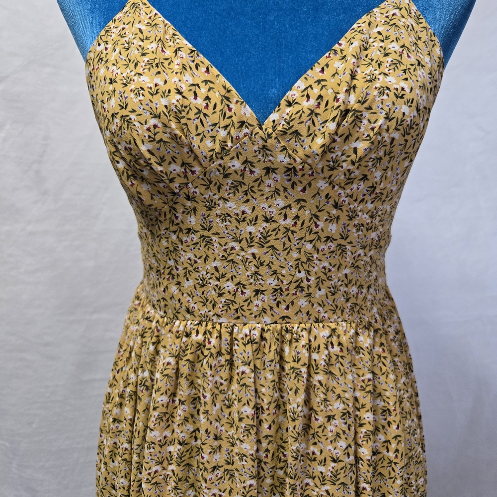Floral Yellow Maxi Dress - Picture 2 of 5